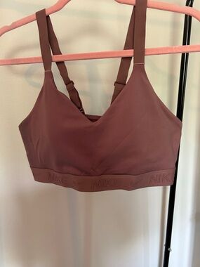 Nike Mauve Adjustable-Strap Sports Bra